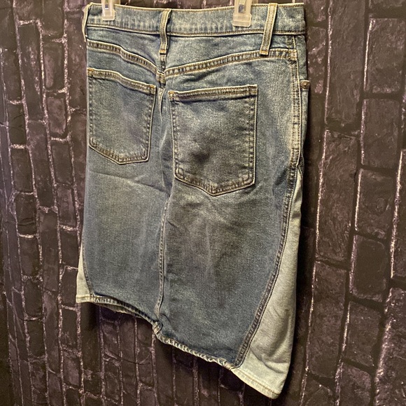 GAP Jeans Color Block Two Toned Button Down Fly Denim Mini Skirt Size EU30 Y2K - Picture 3 of 10